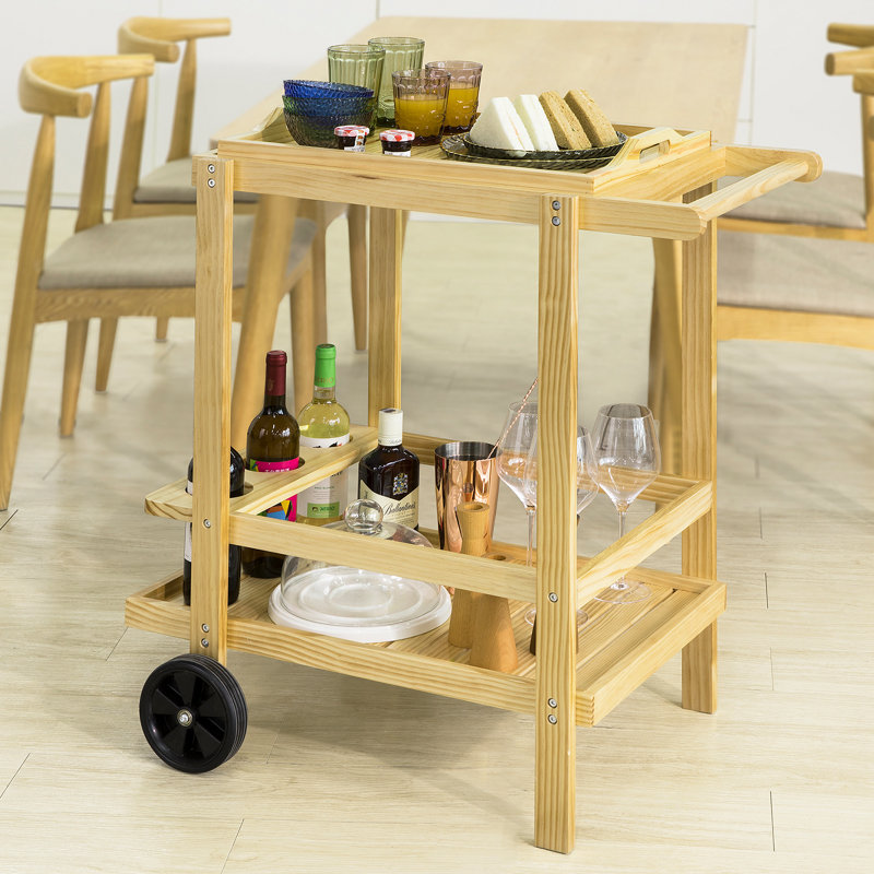 Kilbourn Solid Wood Bar Cart