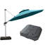 Parasol en porte-à-faux extérieur double avec repose-pieds 13 pieds Ronud-2093065036