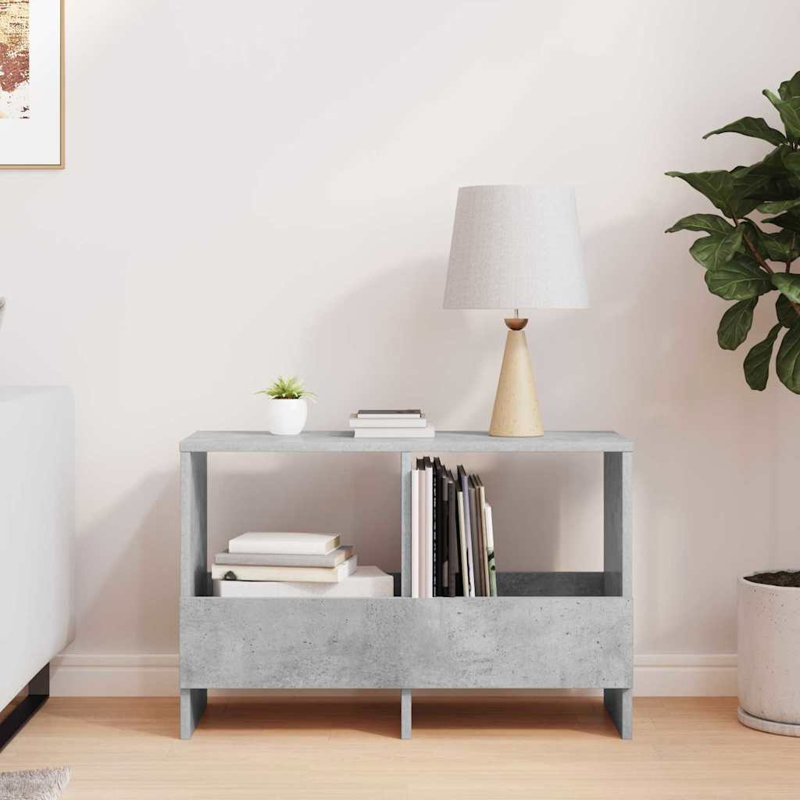 Wood Free Standing Magazine Rack, Grey