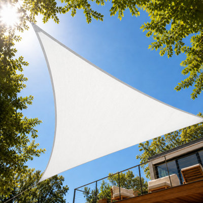 Colourtree Triangle Sun Shade Sail Canopy Fabric Cloth Screen, Water Permeable & UV Block UPF50