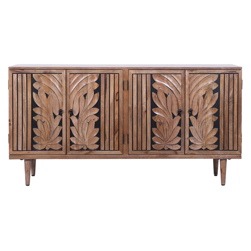 Lowndes Warm Brown Four Door Credenza