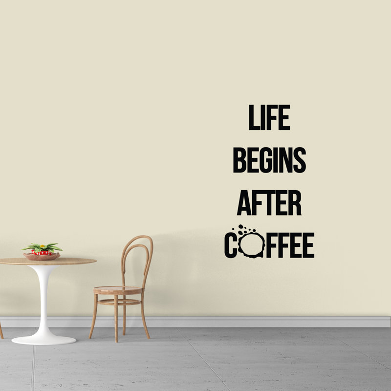 Galvez Food & Beverage Non-Wall Damaging Wall Decal, Black