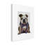 «English Bulldog with Scarf on Text», reproduction d'impression sur toile tendue-33421688