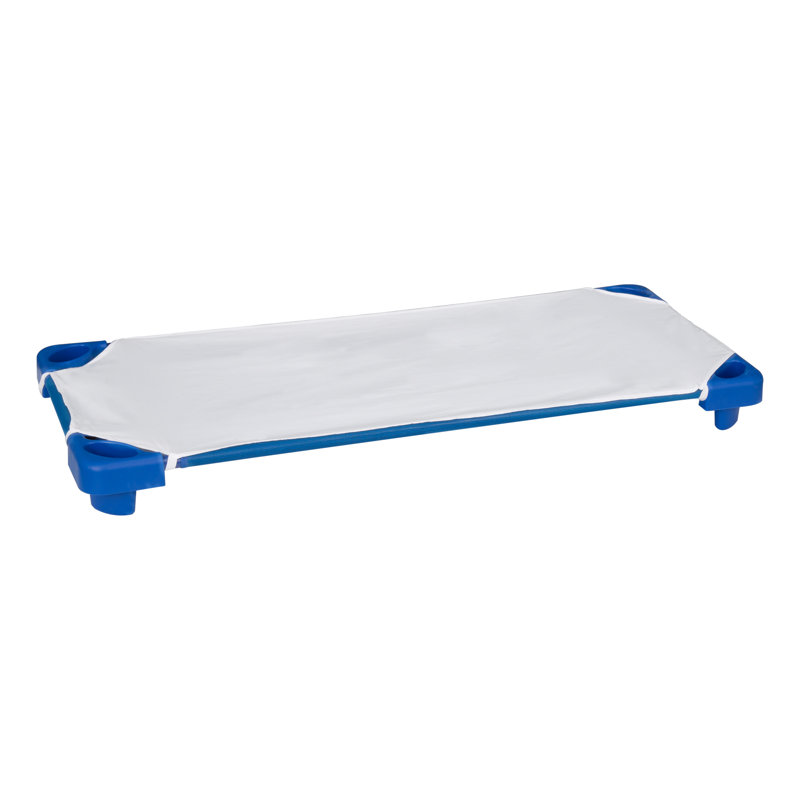 Assembled Heavy-Duty Mesh Fabric Stackable Daycare Cots (Set of 18)