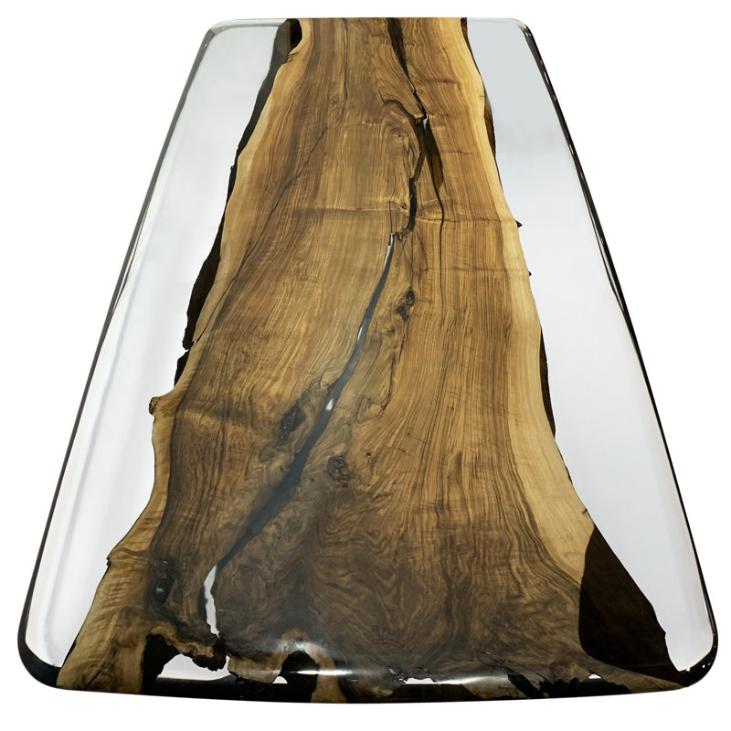 Carna Walnut Wood Dining Table, 48" W x 108.3" L 