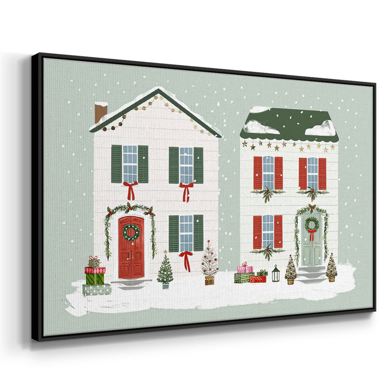 Porte d'entrée festive, collection A, Cadre noir, H 17 po x l 25 po x P 1,5 po