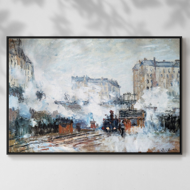 Saint encadré sur toile, H 27 po x l 41 po x P 2 po, Noir