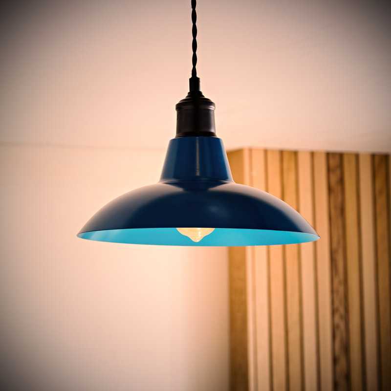 12.2cm H Metal Bowl Pendant Shade ( Screw On ), French Blue