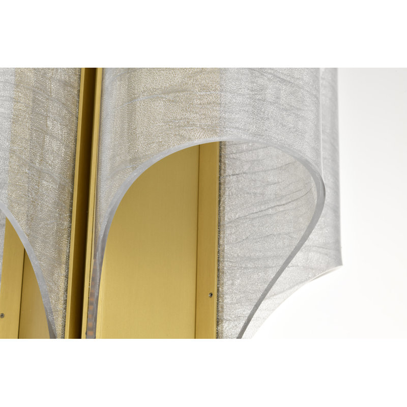 Dail - Luminaire suspendu à DEL - Panneaux de guidage de la lumière, H 16,5 po x l 13 po x P 13 po, Quatre lumières