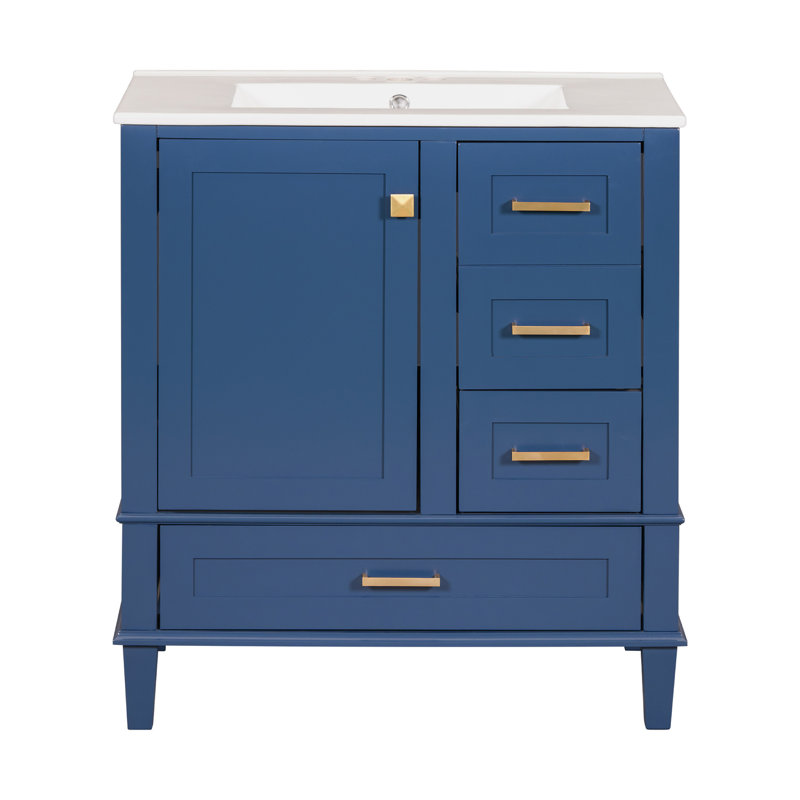 30" Bathroom Vanity, Blue