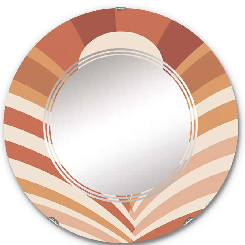 Bechette - Miroir mural moderne rond, 24 po x 24 po