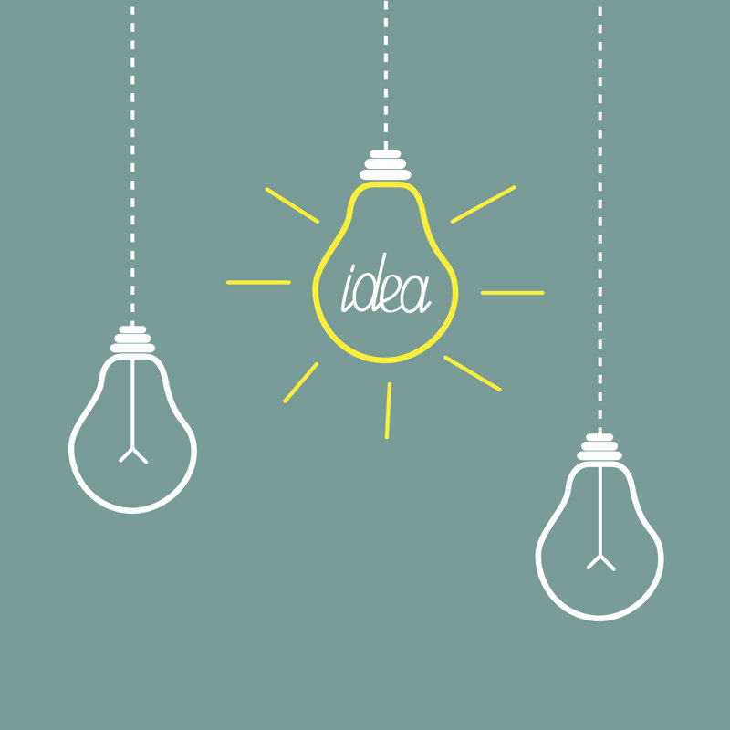 «Epinal Hanging Light Bulb» par Worldofvector, impression sur toile tendue, H 12 po x l 12 po