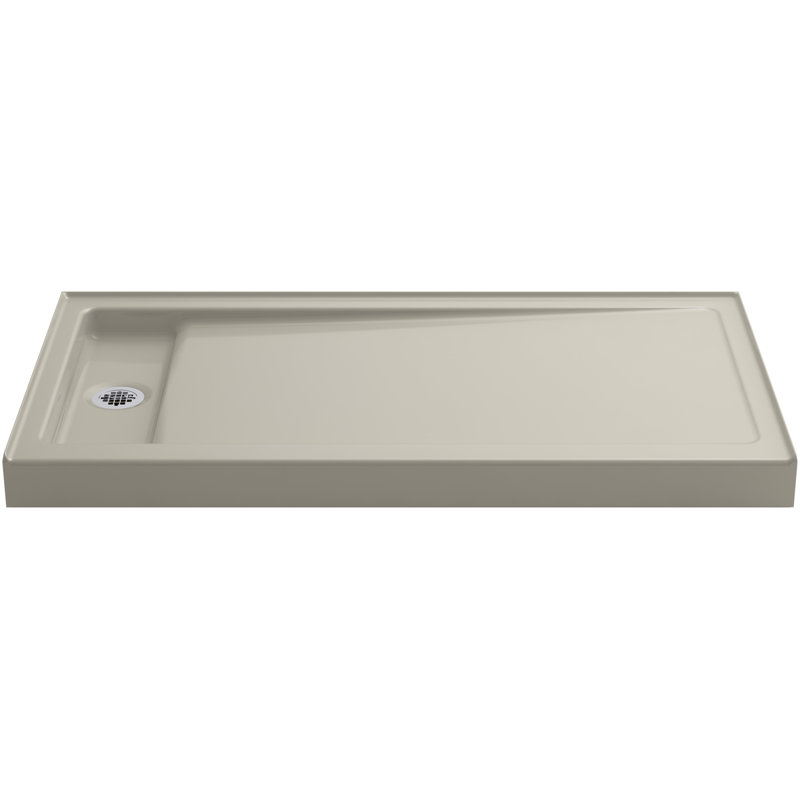 Bellwether 60" W x  32" D Single-Threshold Shower Base, Sandbar