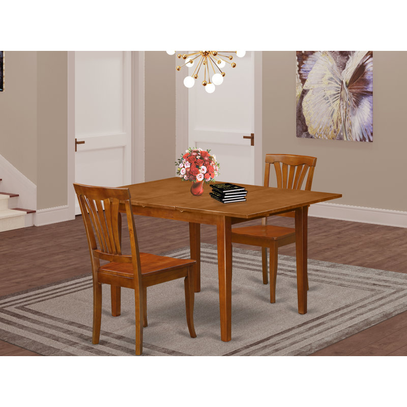 Ensemble de salle à manger Adonica, 3 pièces : 1 table, 2 chaises, H 30 po x L 54 po x l 36 po