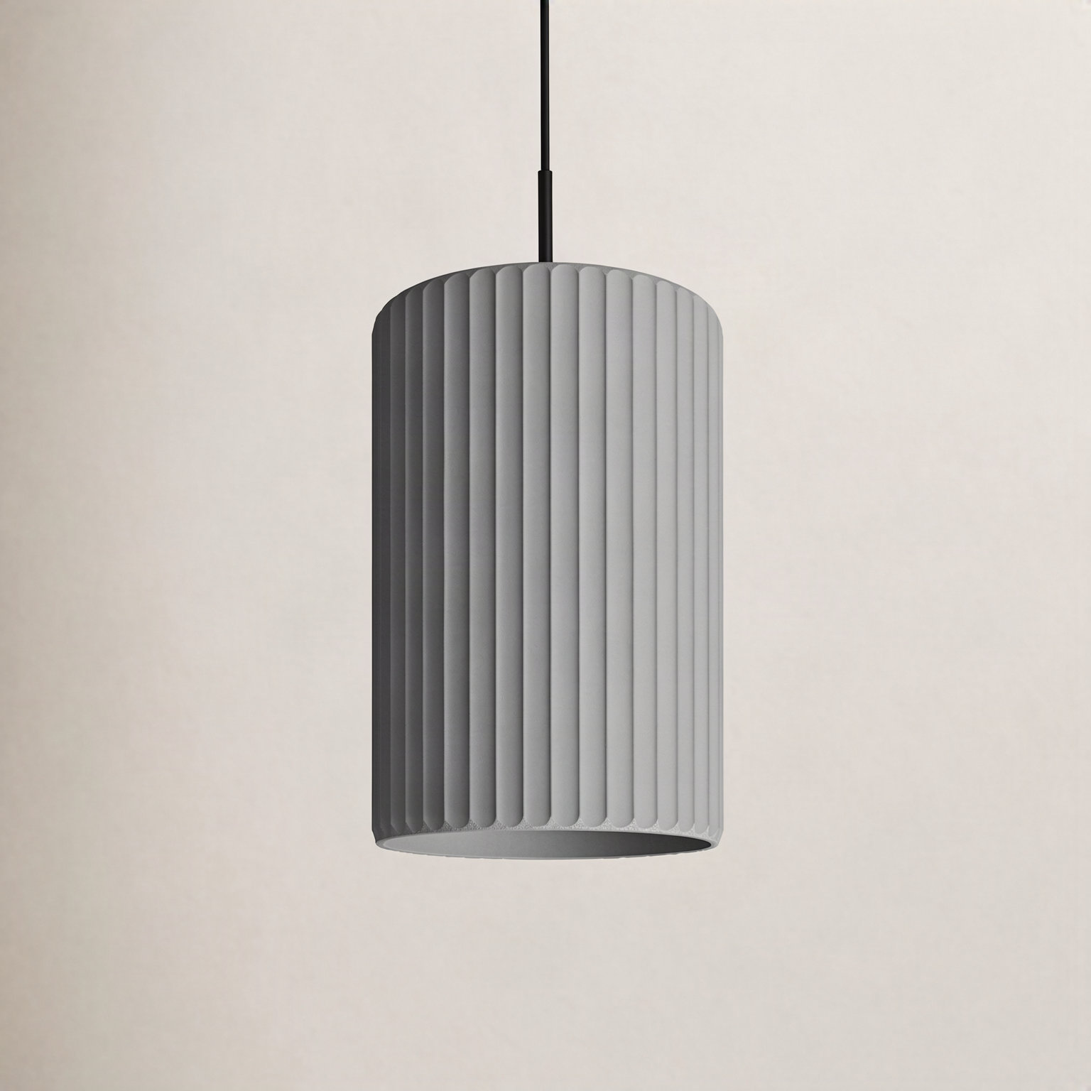 Calcott Dimmable Cylinder Single Light Pendant, Gray, Gray