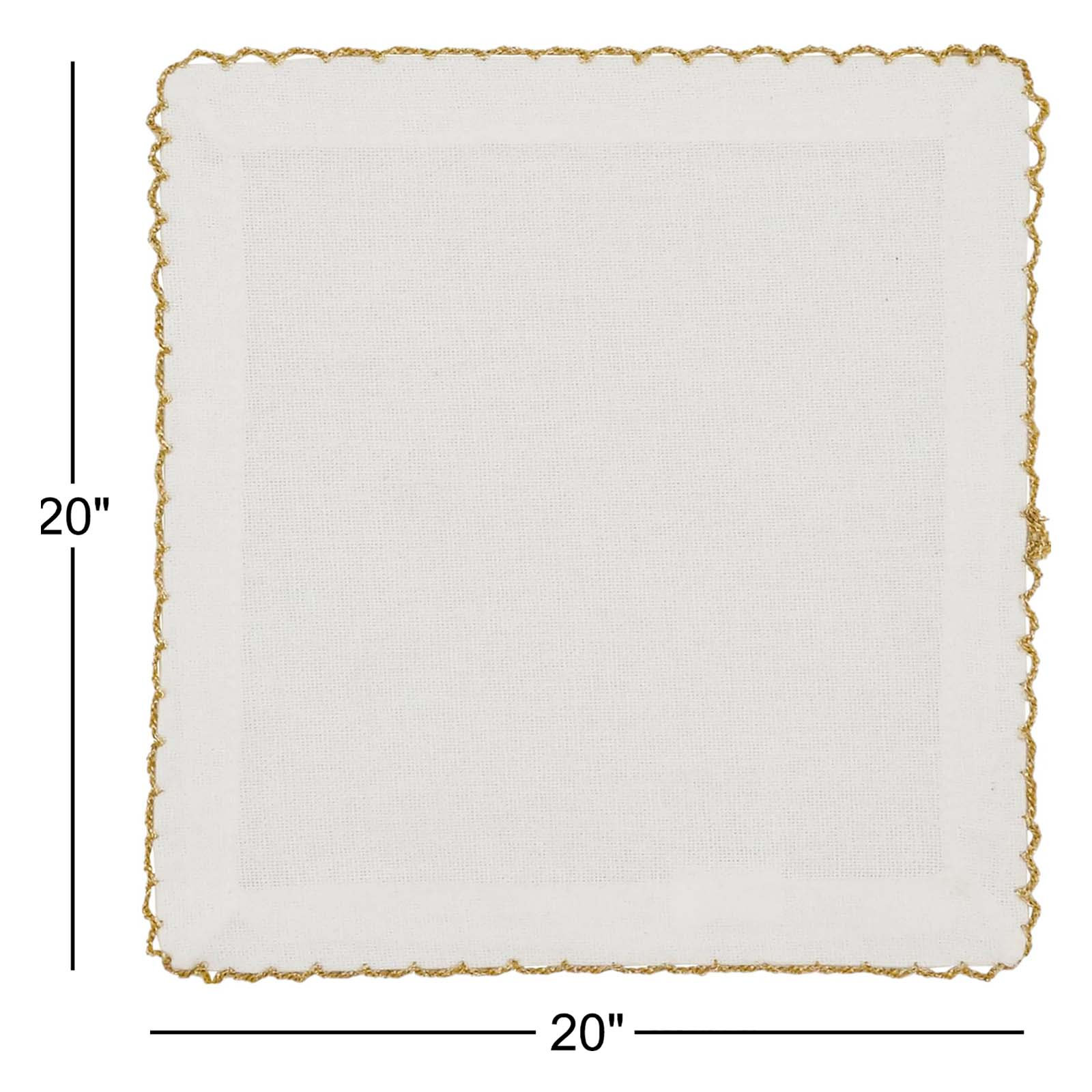 Vessie Reversible Cotton Napkin, Gold, 20" x 20"