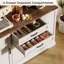 Buffet à 2 tiroirs, garde-manger de style campagnard avec tablettes réglables