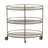 30" Oval 2-Shelf Bar Cart
