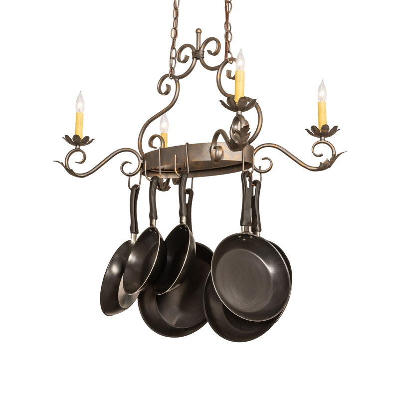 32" Long Eloise 4 Light Pot Rack