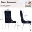 Chaise parsons en velours capitonné Anquette