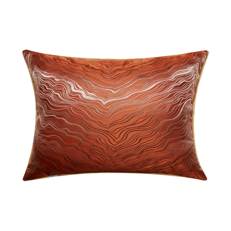 Abstract Reversible Throw Pillow, Polyester/Polyfill, Blue