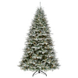 7.5 Ft. Snowy Stonington Fir Tree With Dual Color® Led Lights