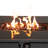 Steel Fire Pit For Gardens - 25" Height X 42" Width, Modern Design H W Table Heat , Steel, With Lava Rock Filler