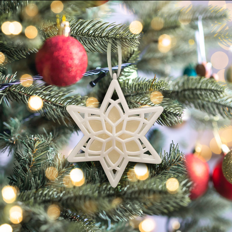 Ornement étoile parfumée, sapin blanc d'hiver