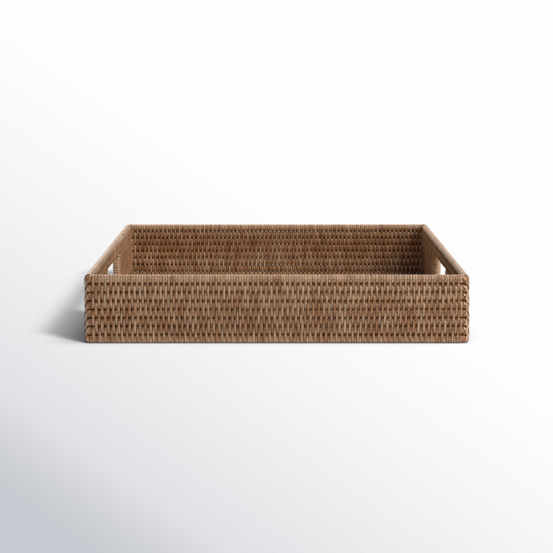 Plateau de service Edmond, Brun miel, H 3 po x l 18 po x P 18 po, Pas de paquet