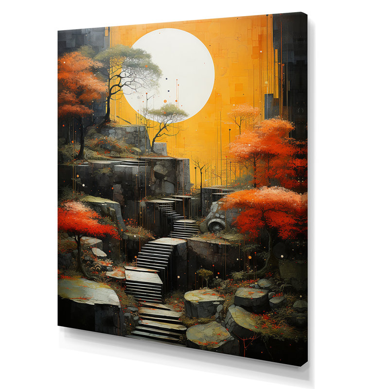 Paysage zen harmonie I - impression, H 20 po x l 12 po x P 1 po, Toile tendue