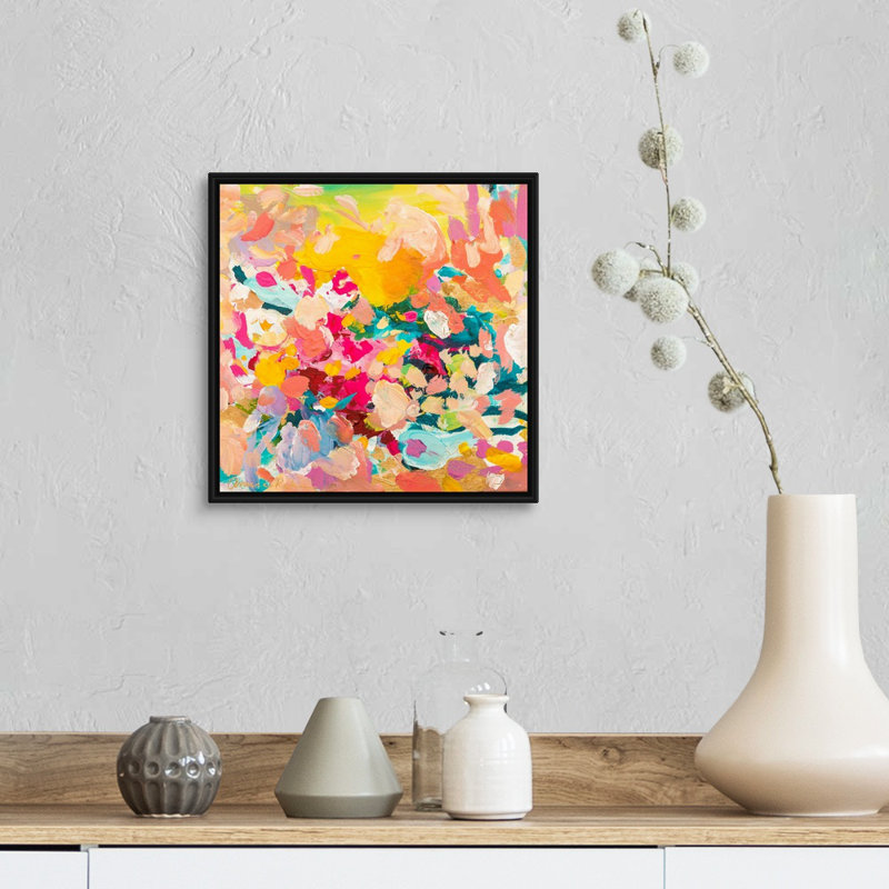 «Hopeless Romantic» par Amira Rahim, reproduction sur toile, H 13,25 po x l 13,25 po, Toile avec cadre photo, Noir