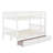 Full Over Full Rubber Wood Bunk Bed With 2 Drawers, Convertible Into 2 Beds-633706657