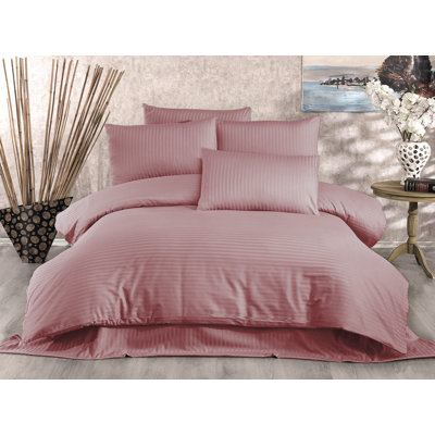 Ensemble de housse de couette simple TG, couleur poudre, 60,2 po x 78,7 po | 80% coton / 20% polyester, densité de tissage 229 | Comprend une taie d'oreiller de 31,5 po x 31,5 po | Lavable à la machine, doux et durable pour un sommeil confortable
