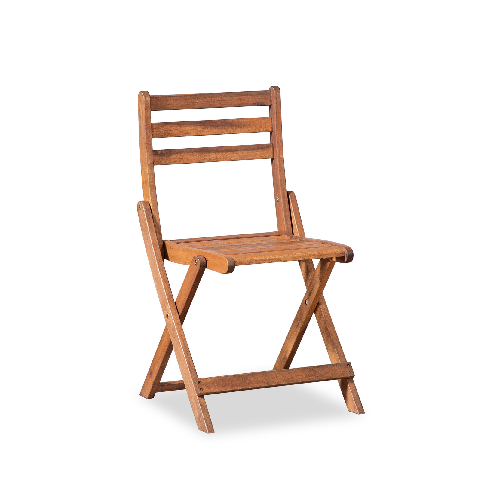 Rosetta Foldable Acacia Patio Side Chair, Natural
