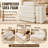 Boneless L-Shape Sectional Couches, Sofa And Ottoman Set-1390285357-1390285358-1389276146