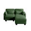 Canapé d'angle à compression, canapé moderne réglable en chenille verte pour la maison