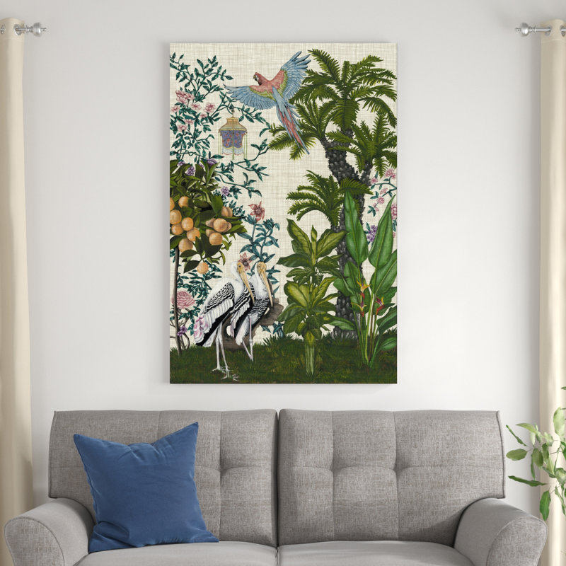 Paradis chinoiserie II, H 48 po x l 32 po x P 1,25 po