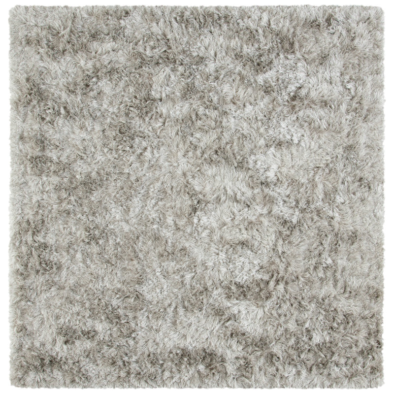 Morrell Shag Hand Tufted Performance Solid Color Rug, Square 4'
