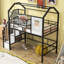 Lit mezzanine en métal avec toit et boîte de rangement, simple-1886350079
