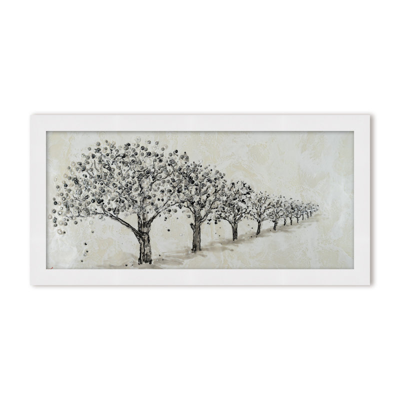 Nature Inspired "Echoes of the Forest" Canvas Wall Art By Karen Biery, 8" H x 16" W, Framed Canvas, White