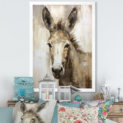 Portrait d'un âne sophistiqué sur toile