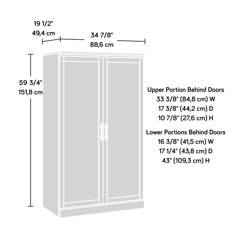 Aspen Post 34.88'' Wide 3 - Shelf Storage Cabinet