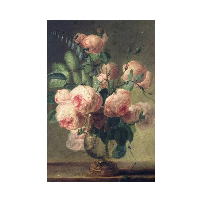 Vase de fleurs, reproduction d'art sur toile tendue, H 12 po x l 8 po, Toile tendue, Ne s’applique pas