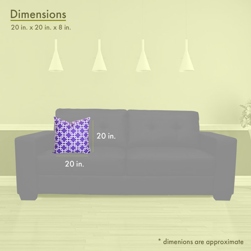 Coussin en coton Links, Grand, Mauve