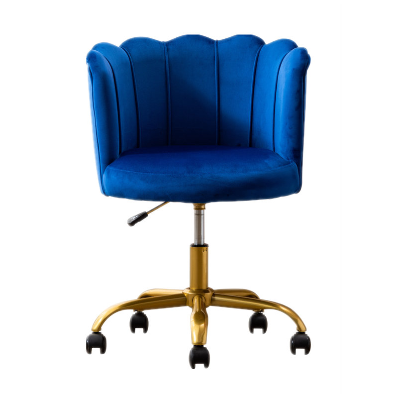 Velvet Task Chair, Blue
