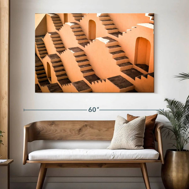 Indian Stepwell, 34" H x 51" W