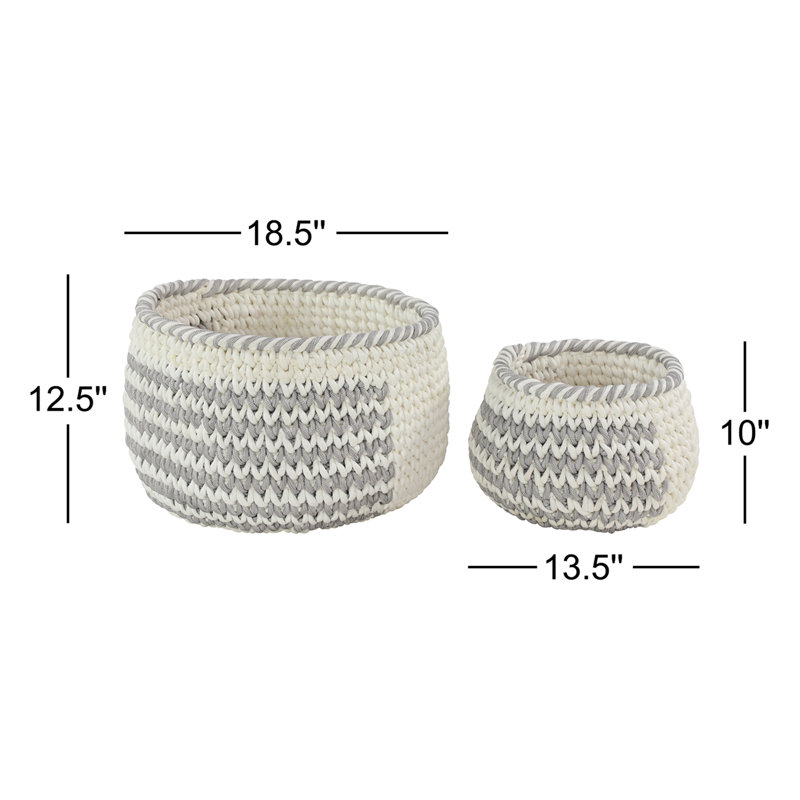 Sand & Stable™ Fabric Basket, Grey