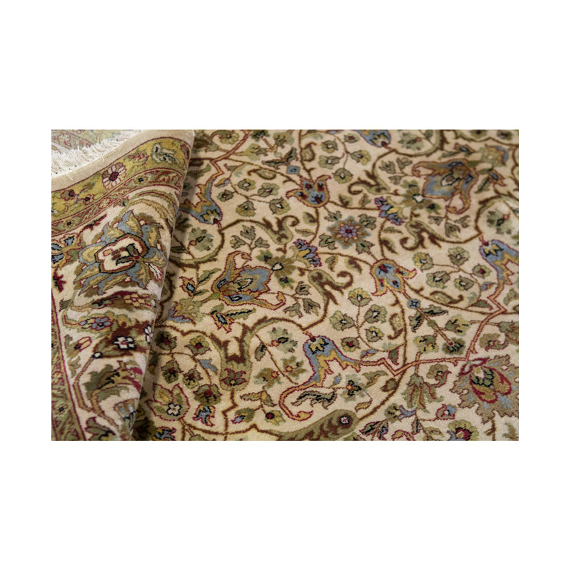 Tapis beige et beige noué à la main de haute qualité