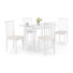Exeter 4 - Person Butterfly Leaf Rubberwood Solid Wood Dining Set