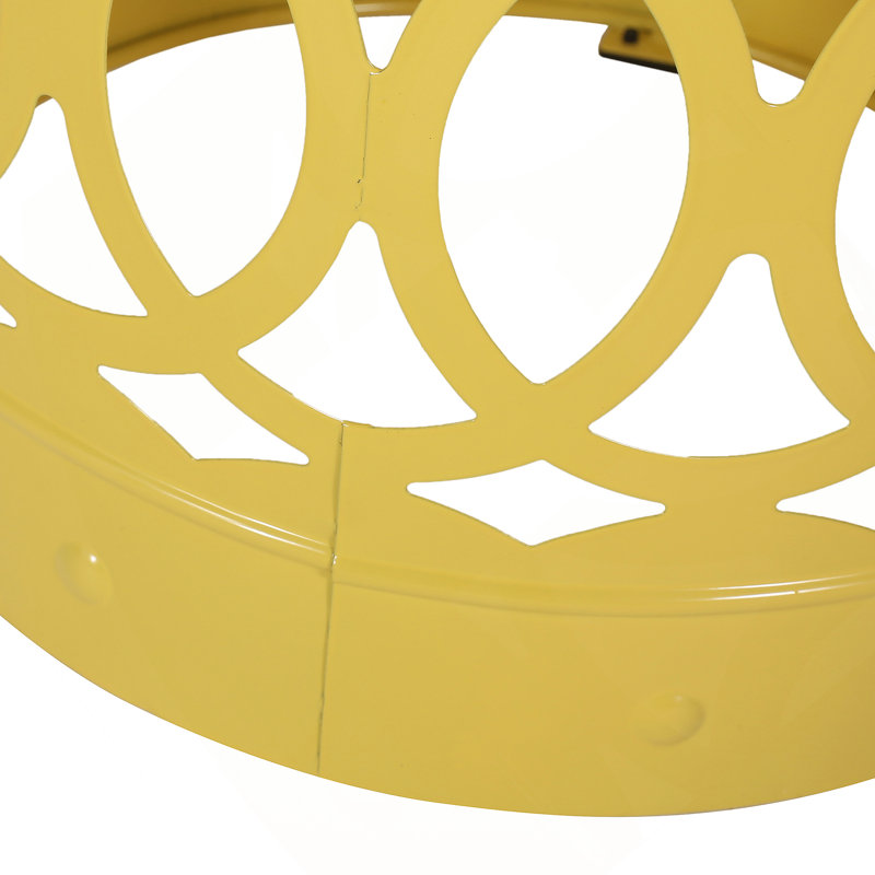 Metal End Table -Large, Yellow